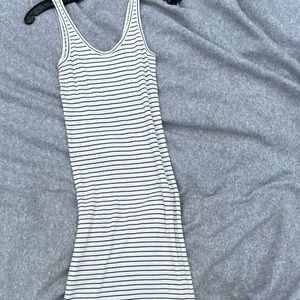 Navy and White Stripe stretch dress